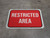 Restricted Area - Floor Sign