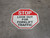 Stop - Look Out For Forklift Traffic - Floor Sign
