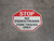 Stop - No Pedestrians, Fork Trucks Only - Floor Sign