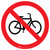 No Bicycles Floor Sign