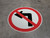No Left Turn Sign Floor Sign