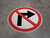 No Right Turn Sign Floor Sign