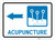 Acupuncture Left Arrow with Icon Landscape - Wall Sign