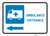 Ambulance Entrance Left Arrow with Icon Landscape - Wall Sign
