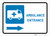 Ambulance Entrance Right Arrow with Icon Landscape - Wall Sign