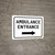 Ambulance Entrance Right with Arrow Landscape - Wall Sign