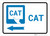 CAT Left Arrow with Icon Landscape - Wall Sign