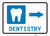 Dentistry Right Arrow with Icon Landscape - Wall Sign