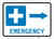 Emergency Right Arrow with Icon Landscape - Wall Sign