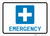 Emergency with Icon Landscape - Wall Sign