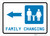 Family Changing Left Arrow with Icon Landscape - Wall Sign