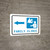Family Health Clinic Left Arrow with Icon Landscape - Wall Sign