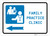Family Practice Clinic Left Arrow with Icon Landscape - Wall Sign