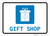 Gift Shop with Icon Landscape - Wall Sign