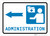 Medical Administration Left Arrow with Icon Landscape - Wall Sign