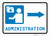 Medical Administration Right Arrow with Icon Landscape - Wall Sign