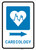 Cardiology Right Arrow with Icon Portrait - Wall Sign