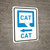 CAT Left Arrow with Icon Portrait - Wall Sign