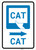 CAT Right Arrow with Icon Portrait - Wall Sign