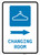 Changing Room Right Arrow with Icon Portrait - Wall Sign