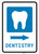 Dentistry Right Arrow with Icon Portrait - Wall Sign