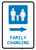 Family Changing Right Arrow with Icon Portrait - Wall Sign