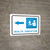 Health Education Left Arrow with Icon Landscape - Wall Sign