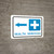 Health Services Left Arrow with Icon Landscape - Wall Sign