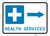 Health Services Right Arrow with Icon Landscape - Wall Sign