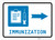 Immunization Right Arrow with Icon Landscape - Wall Sign