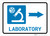 Laboratory Right Arrow with Icon Landscape - Wall Sign