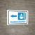 Mammography Left Arrow with Icon Landscape - Wall Sign