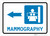 Mammography Left Arrow with Icon Landscape - Wall Sign