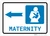 Maternity Left Arrow with Icon Landscape - Wall Sign