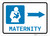 Maternity Right Arrow with Icon Landscape - Wall Sign