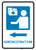 Medical Administration Left Arrow with Icon Portrait - Wall Sign