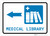 Medical Library Left Arrow with Icon Landscape - Wall Sign