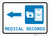 Medical Records Left Arrow with Icon Landscape - Wall Sign