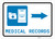 Medical Records Right Arrow with Icon Landscape - Wall Sign