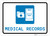 Medical Records with Icon Landscape - Wall Sign
