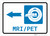 MRI/PET Scan Left Arrow with Icon Landscape - Wall Sign