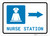 Nurse Station Right Arrow with Icon Landscape - Wall Sign