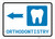 Orthodontistry Left Arrow with Icon Landscape - Wall Sign