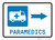 Paramedics Right Arrow with Icon Landscape - Wall Sign