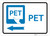 PET Left Arrow with Icon Landscape - Wall Sign