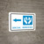 Social Services Left Arrow with Icon Landscape - Wall Sign