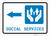 Social Services Left Arrow with Icon Landscape - Wall Sign