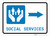 Social Services Right Arrow with Icon Landscape - Wall Sign