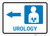 Urology Left Arrow with Icon Landscape - Wall Sign
