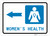 Women's Health Left Arrow with Icon Landscape - Wall Sign